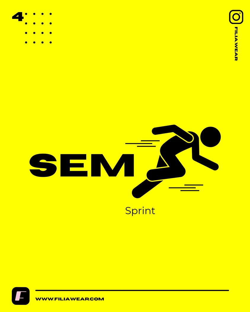 Yellow background-text overlay-SEM -sprint illustration