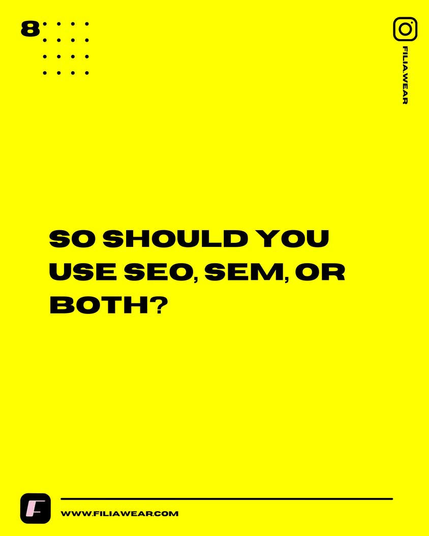 yellow background with text overlay- So should you use SEO,SEM or both?