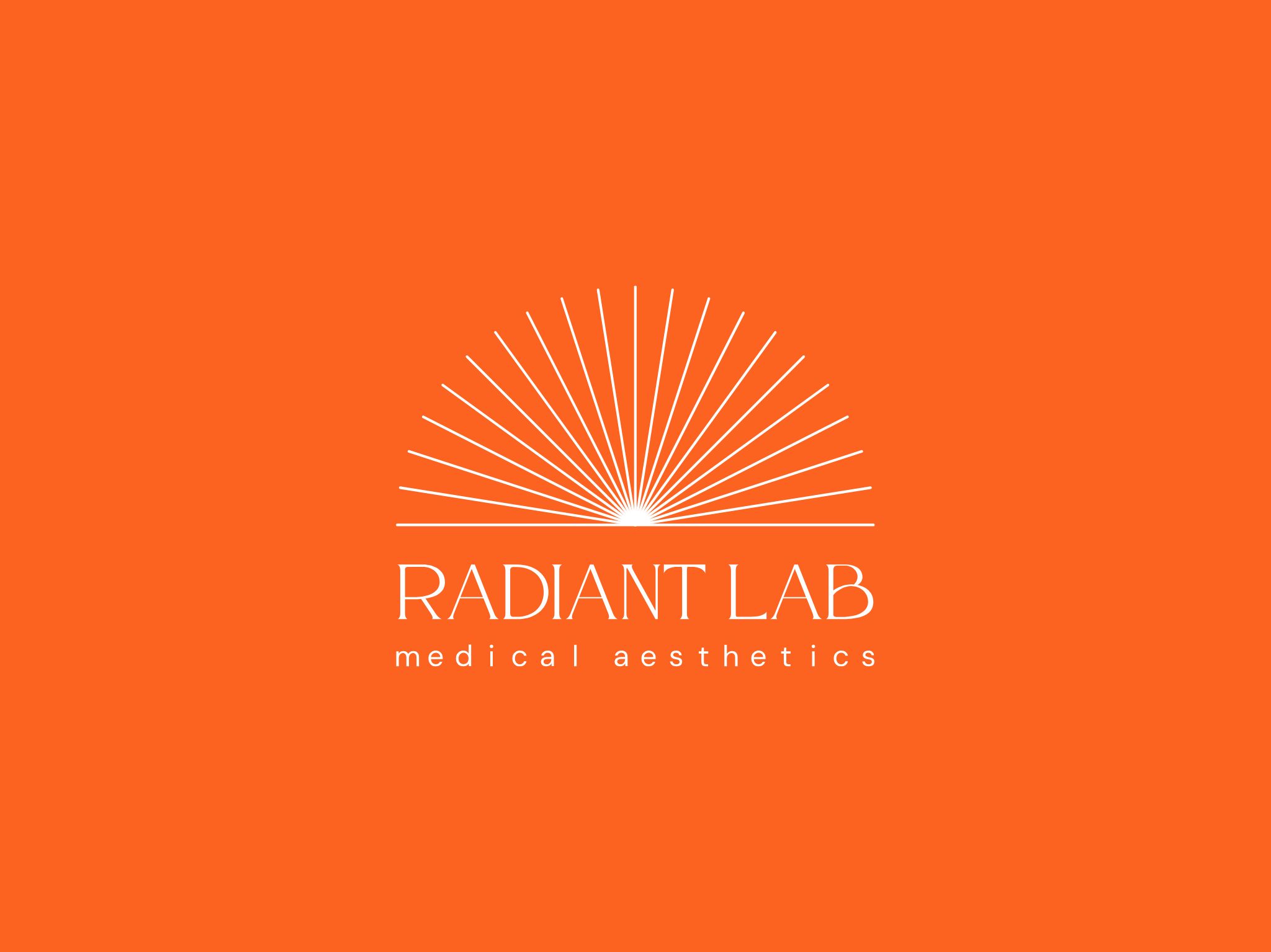 radiant lab orange logo design